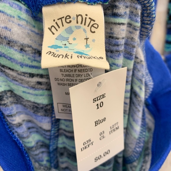 1 Set Left , Nite Nite Munki Munki Youth Pajama Set - Picture 6 of 8